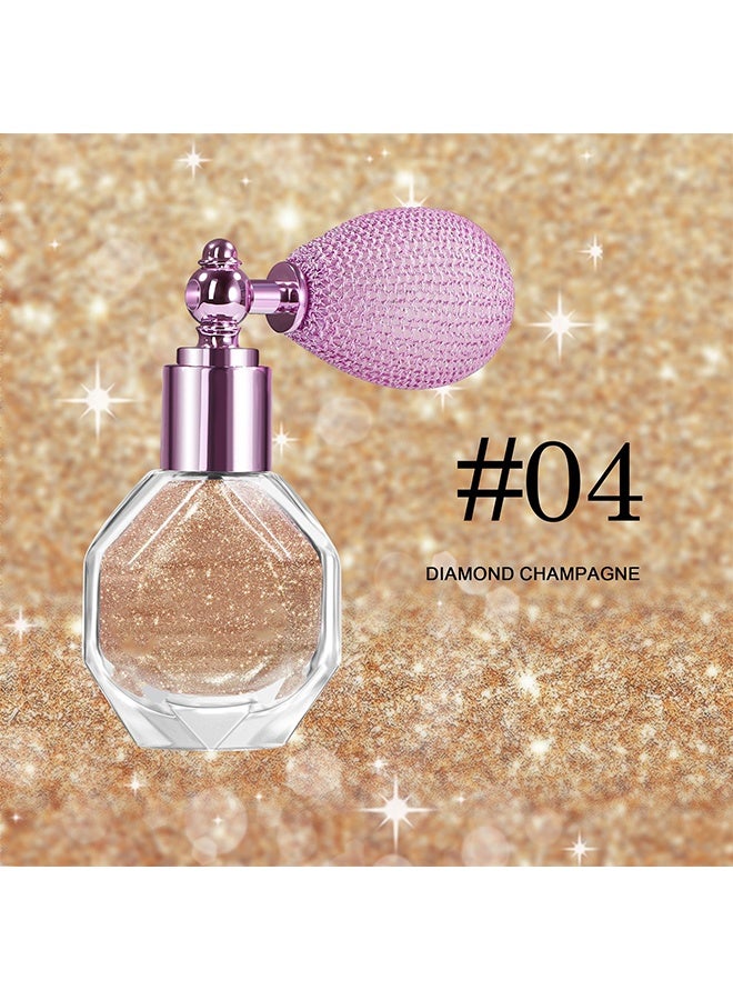 lakerain Glitter Highlight Body Mist,Highlighter Powder Spray, Shimmering Powder High Gloss for Face Body & Hair, Long-lasting Glitter Waterproof Face Highlighter Spray  (#04 LIGHT BROWN) - Image 2